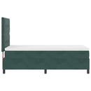 LED Box Spring Bed med madras Mørkegrøn 90 x 200 cm Fløjl