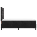 LED Box Spring Bed med madras Sort 120 x 190 cm Fløjl