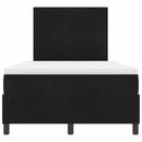 LED Box Spring Bed med madras Sort 120 x 200 cm Fløjl