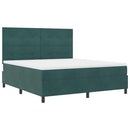 LED Box Spring Bed med madras Mørkegrøn 180 x 200 cm Fløjl