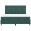 LED Box Spring Bed med madras Mørkegrøn 180 x 200 cm Fløjl