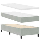 LED Box Spring Bed med hovedgærde Lysegrå 80 x 200 cm Fløjl
