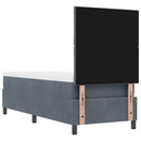 LED Box Spring Bed med hovedgærde Mørkegrå 80 x 200 cm Fløjl