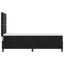 LED Box Spring Bed med hovedgærde Sort 80 x 200 cm Fløjl