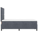 LED Box Spring Bed med hovedgærde Mørkegrå 120 x 190 cm Fløjl