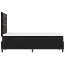 LED Box Spring Bed med madras Sort 120 x 190 cm Fløjl
