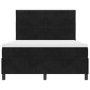 LED Box Spring Bed med hovedgærde Sort 160 x 200 cm Fløjl