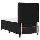 LED Box Spring Bed med hovedgærde Sort 80 x 200 cm Stof