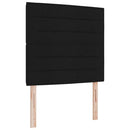 LED Box Spring Bed med madras Sort 90 x 190 cm Stof