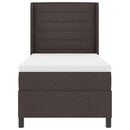 LED Box Spring Bed med madras Mørk Brun 90 x 190 cm Stof