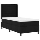 LED Box Spring Bed med madras Sort 100 x 200 cm Stof