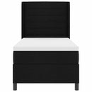 LED Box Spring Bed med madras Sort 100 x 200 cm Stof