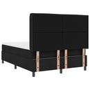 LED Box Spring Bed med madras Sort 140 x 190 cm Stof