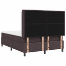 LED Box Spring Bed med madras Mørk Brun 140 x 190 cm Stof