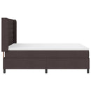 LED Box Spring Bed med madras Mørk Brun 140 x 190 cm Stof