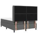 LED Box Spring Bed med madras Mørkegrå 160 x 200 cm Stof