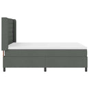 LED Box Spring Bed med madras Mørkegrå 160 x 200 cm Stof