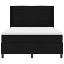 LED Box Spring Bed med madras Sort 160 x 200 cm Stof