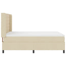 LED Box Spring Bed med madras Creme 160 x 200 cm Stof