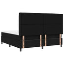 LED Box Spring Bed med madras Sort 180 x 200 cm Stof