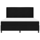 LED Box Spring Bed med madras Sort 180 x 200 cm Stof