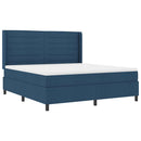LED Box Spring Bed med madras Blå 180 x 200 cm Stof