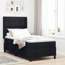 LED Box Spring Bed med madras Sort 90 x 190 cm Stof