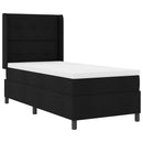 LED Box Spring Bed med hovedgærde Sort 100 x 200 cm Stof