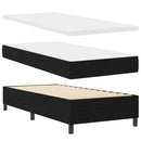 LED Box Spring Bed med hovedgærde Sort 100 x 200 cm Stof