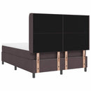 LED Box Spring Bed med madras Mørk Brun 140 x 190 cm Stof