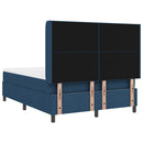 LED Box Spring Bed med madras Blå 140 x 200 cm Stof