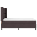 LED Box Spring Bed med madras Mørk Brun 160 x 200 cm Stof
