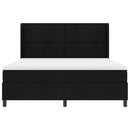 LED Box Spring Bed med madras Sort 180 x 200 cm Stof