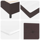 LED Box Spring Bed med hovedgærde Mørk Brun 180 x 200 cm Stof