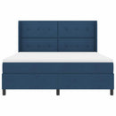 LED Box Spring Bed med hovedgærde Blå 180 x 200 cm Stof