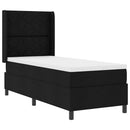 LED Box Spring Bed med hovedgærde Sort 80 x 200 cm Stof