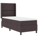 LED Box Spring Bed med pude Mørk Brun 80 x 200 cm Stof