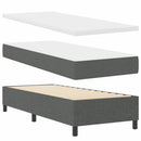 LED Box Spring Bed med hovedgærde Mørkegrå 90 x 190 cm Stof