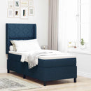 LED Box Spring Bed med hovedgærde Blå 90 x 190 cm Stof