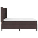 LED Box Spring Bed med hovedgærde Mørk Brun 140 x 190 cm Stof