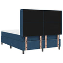 LED Box Spring Bed med hovedgærde Blå 140 x 200 cm Stof