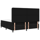 LED Box Spring Bed med hovedgærde Sort 180 x 200 cm Stof