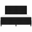 LED Box Spring Bed med hovedgærde Sort 180 x 200 cm Stof