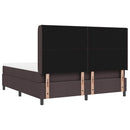 LED Box Spring Bed med hovedgærde Mørk Brun 180 x 200 cm Stof