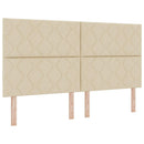 LED Box Spring Bed med hovedgærde Creme 180 x 200 cm Stof