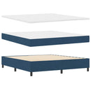 LED Box Spring Bed med hovedgærde Blå 180 x 200 cm Stof