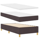 Box spring seng med LED-lysstrimler Brun 80 x 200 cm Stof