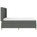Box spring seng med LED-lysstrimler Grå 140 x 190 cm Stof