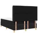 Box spring seng med LED-lysstrimler Sort 140 x 190 cm Stof