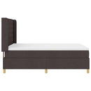 Box spring seng med LED-lysstrimler Brun 160 x 200 cm Stof